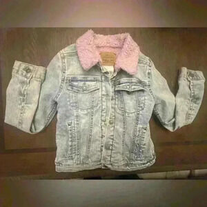 Levi Strauss Girls Denim Jacket Fleece Lined Size S